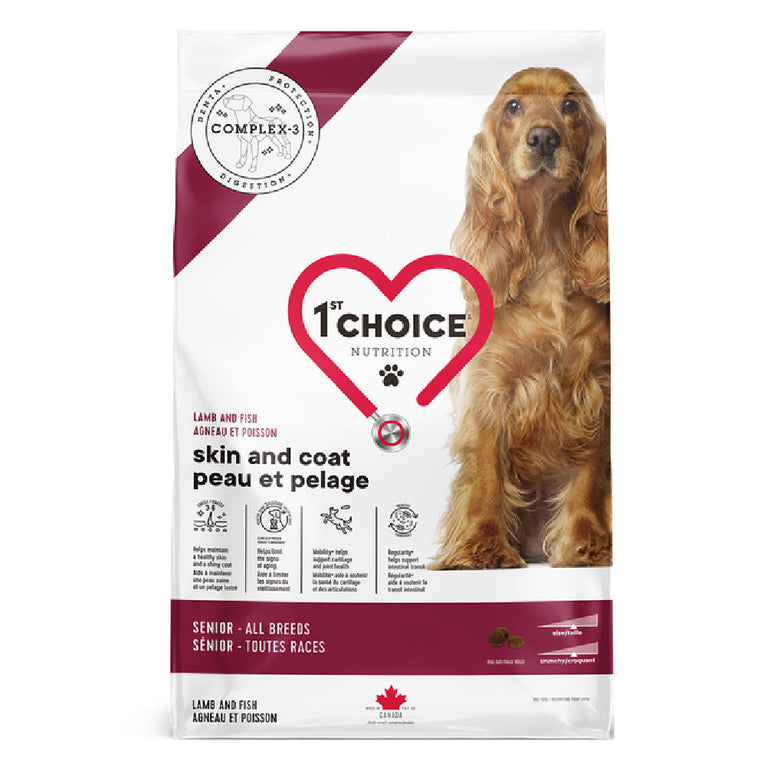 1ST CHOICE DOG SENIOR SKIN&COAT LAM&FISH 2KG