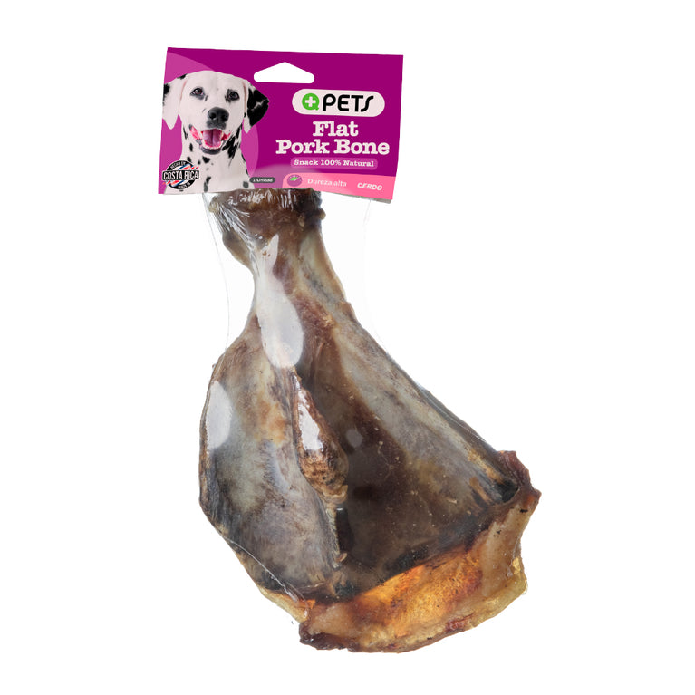 +QPETS DOG FLAT PORK BONE