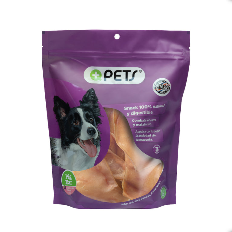 +QPETS DOG OREJA NATURAL 10UND