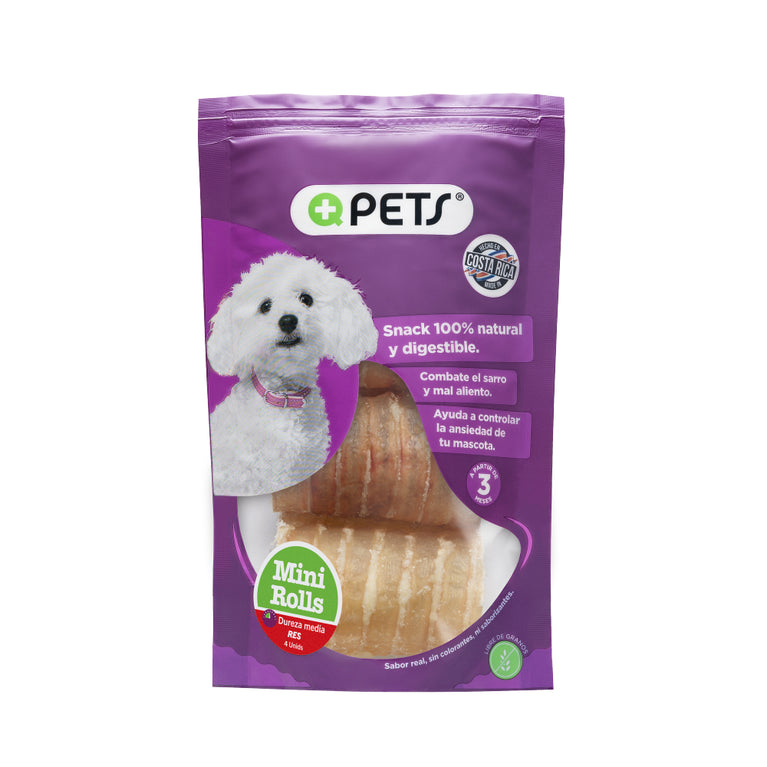 +QPETS DOG MINI ROLLS NATURAL