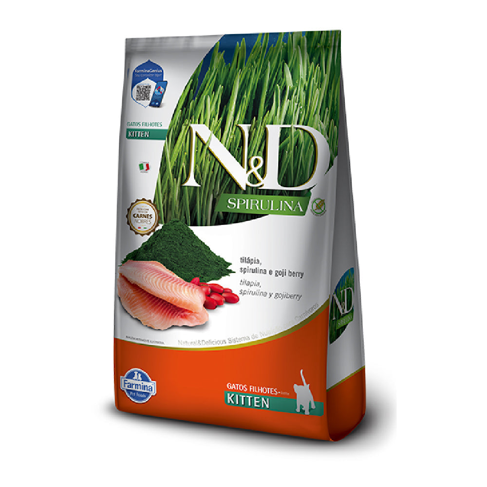 N&D CAT KITTEN SPIRULINA TILAPIA 1.5KG