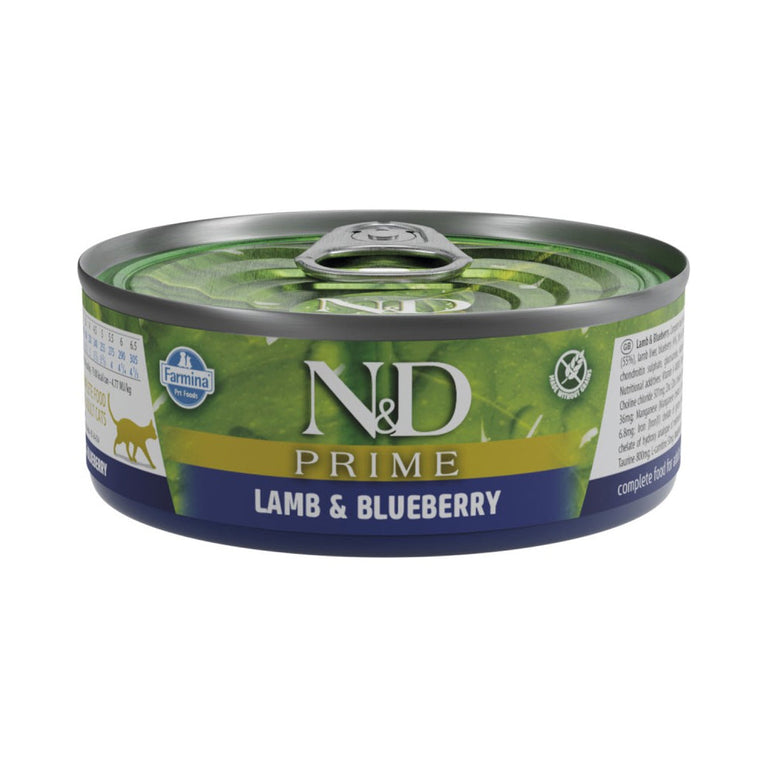 N&D CAT PRIME LAMB/BLUEBERRY 70GR