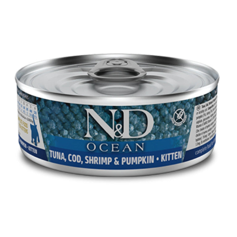N&D CAT KITTEN OCEAN TUNA/SHRIMP/PUMPKIN 70GR