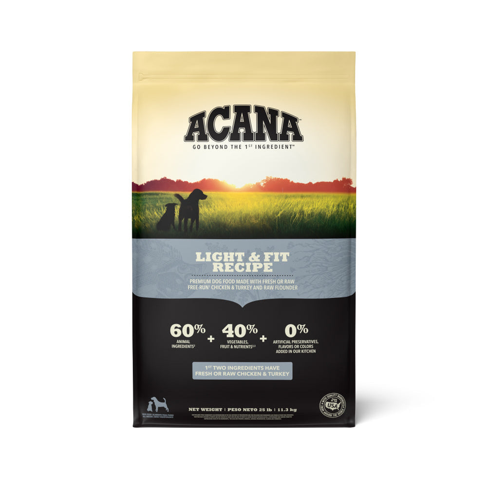 ACANA DOG LIGHT & FIT RECIPE 25LB