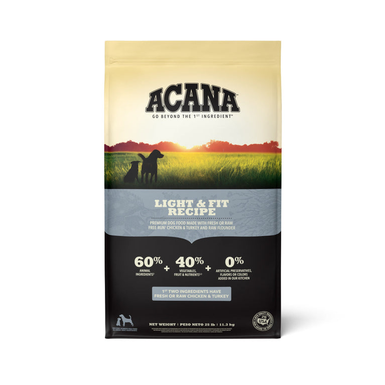 ACANA DOG LIGHT & FIT RECIPE 25LB