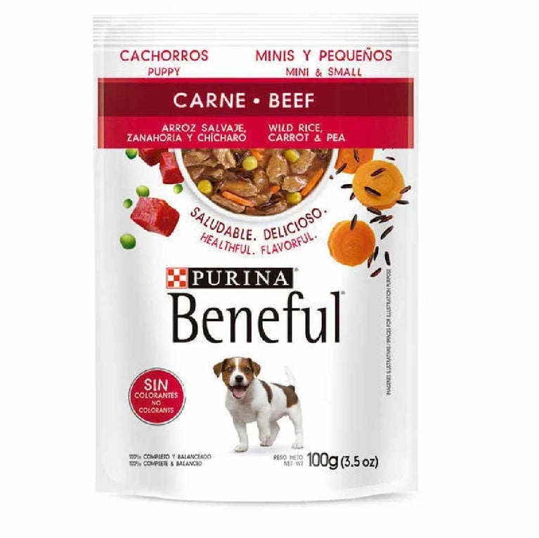 BENEFUL POUCH PUPPY RP BEEF&RICE 100GR