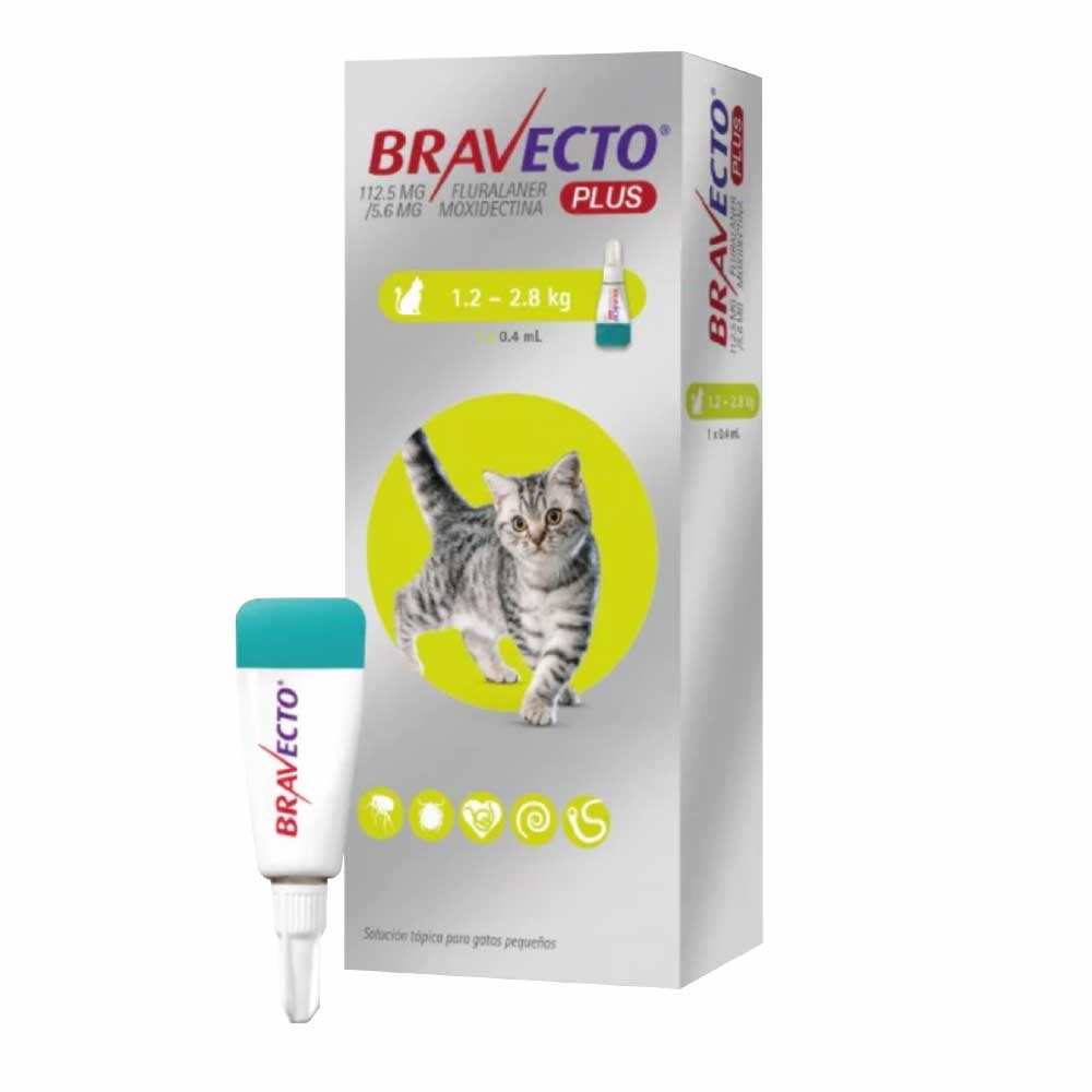 BRAVECTO FELINO 112.5MG (1.2-2.8KG)