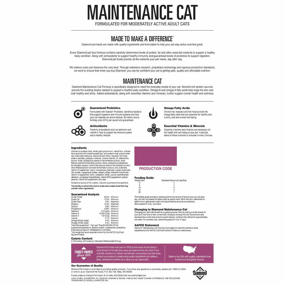 DIAMOND CAT MAINTENANCE