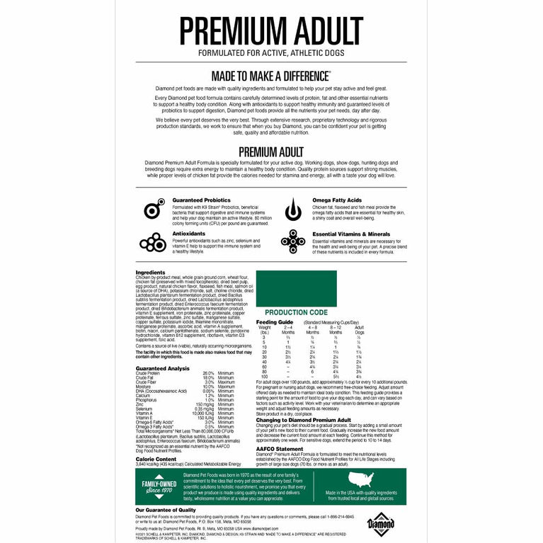 DIAMOND DOG ADULT PREMIUM #50LBS
