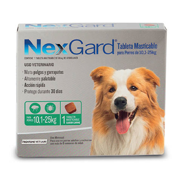 NEXGARD CANINO 10.1-25KG (VERDE)