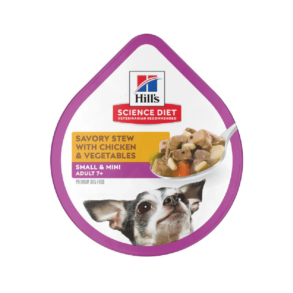 HILLS DOG SENIOR 7+ ADULT SAVSTW S&TB CKN&VG 100GR