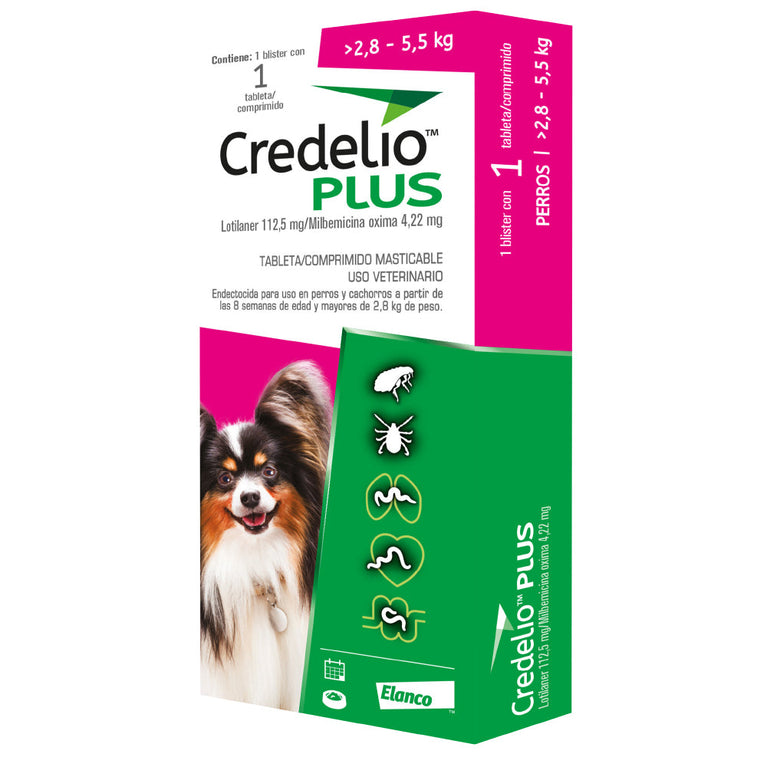 CREDELIO PLUS DOG [2,5KG-5,5KG] 112.5MG UND
