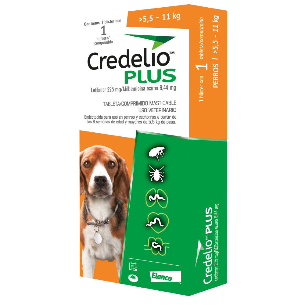 CREDELIO PLUS DOG [5,5KG-11KG] 225MG UND
