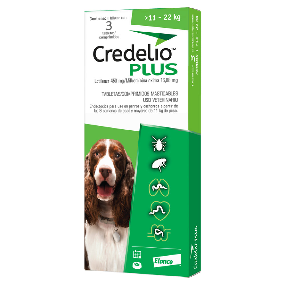 CREDELIO PLUS DOG [11KG-22KG] 450MG UND