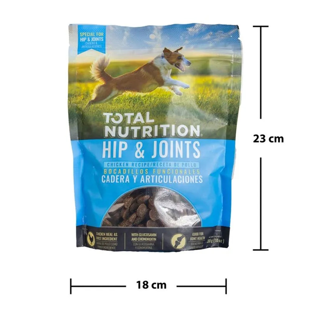 TOTAL NUTRITION DOG TREATS HIP&JOINT CKN 285GR