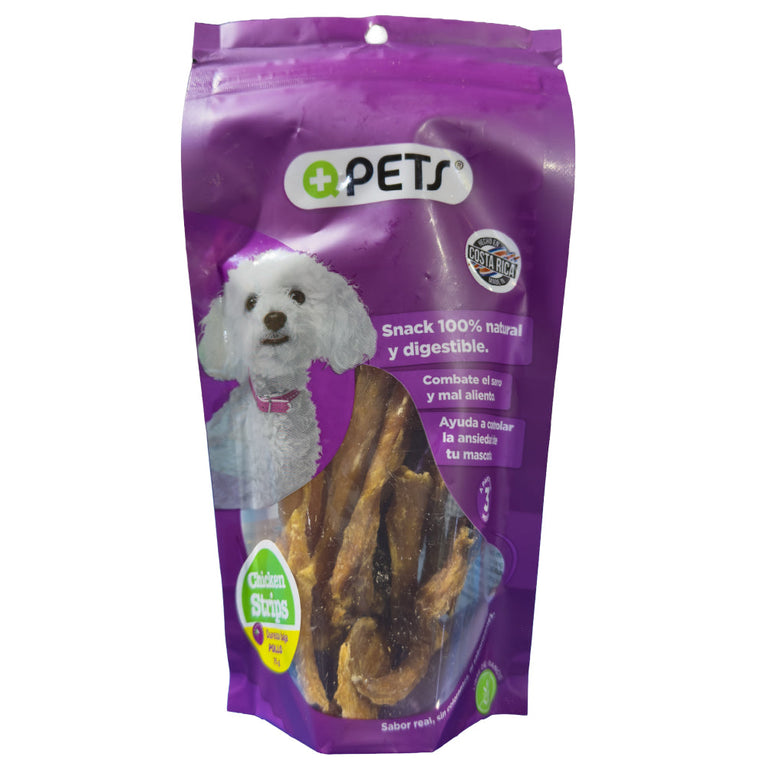 +QPETS DOG CKN STRIPS 75GR (0769)