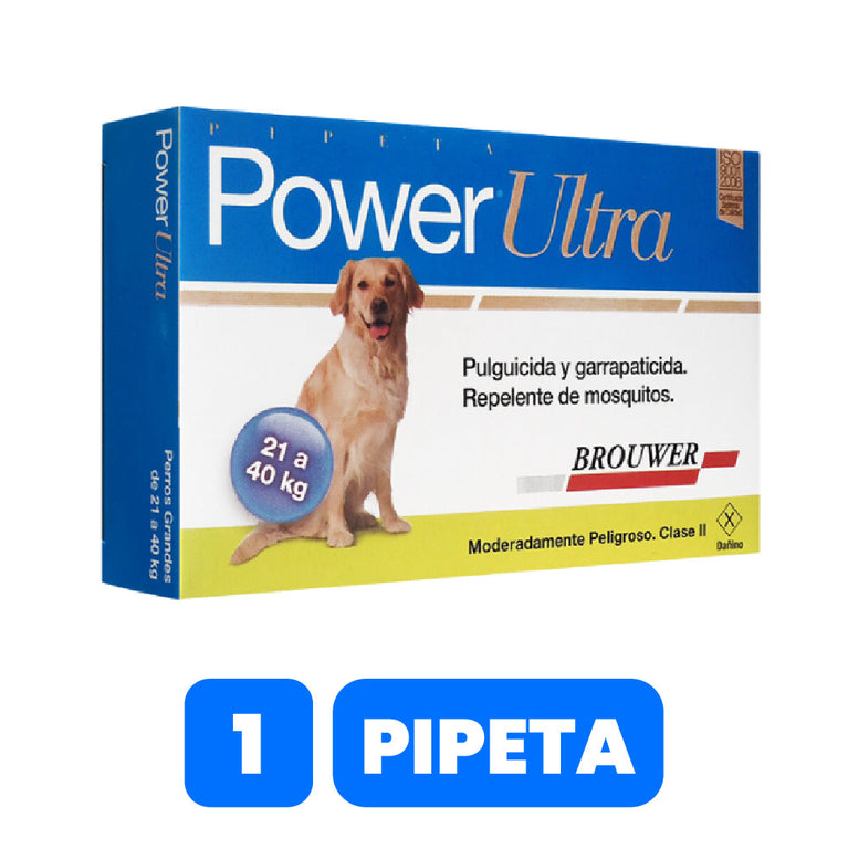 POWER ULTRA DOG AZUL (21KG-40KG) 7ML UND