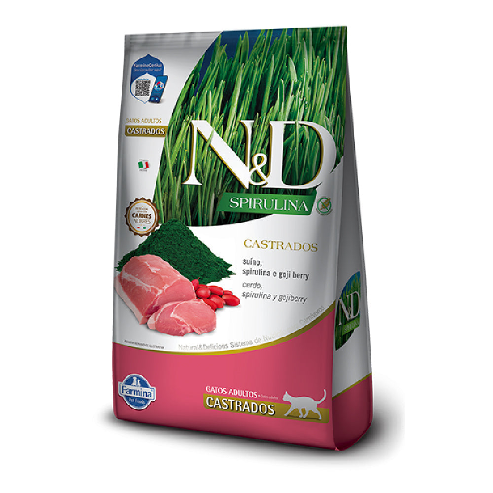 N&D CAT ADULT SPIRULINA PORK CASTRADO 1.5KG