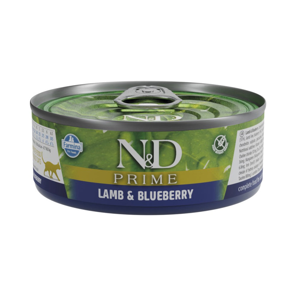 N&D CAT PRIME LAMB/BLUEBERRY 70GR