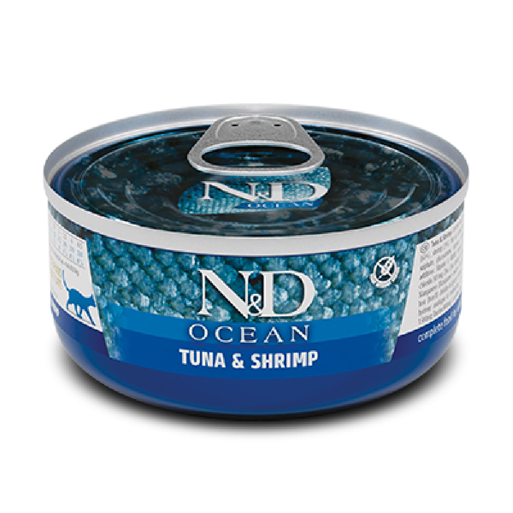 N&D CAT ADULT OCEAN TUNA/SHRIMP 70GR