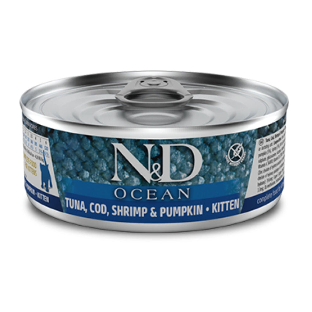 N&D CAT KITTEN OCEAN TUNA/SHRIMP/PUMPKIN 70GR
