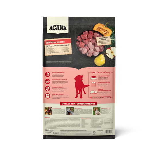 ACANA RED MEAT RECIPE ドライフード 2袋 ACANA DOG RED MEAT RECIPE 25LB – HVA Nutrición Animal S.A
