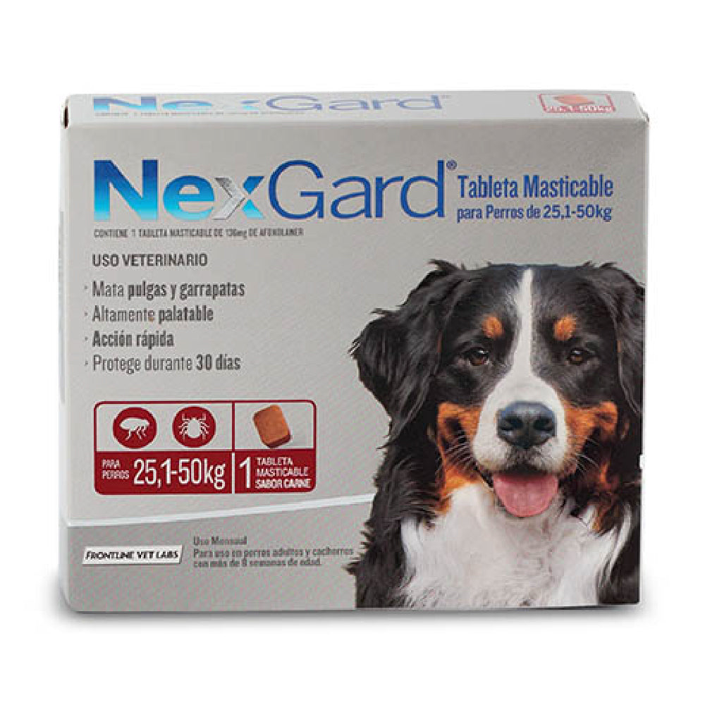 NEXGARD CANINO 25.1-50KG (ROJO)