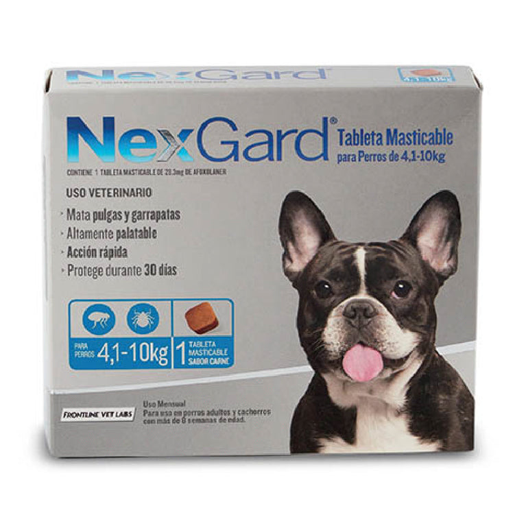NEXGARD CANINO 4.1-10KG (AZUL)