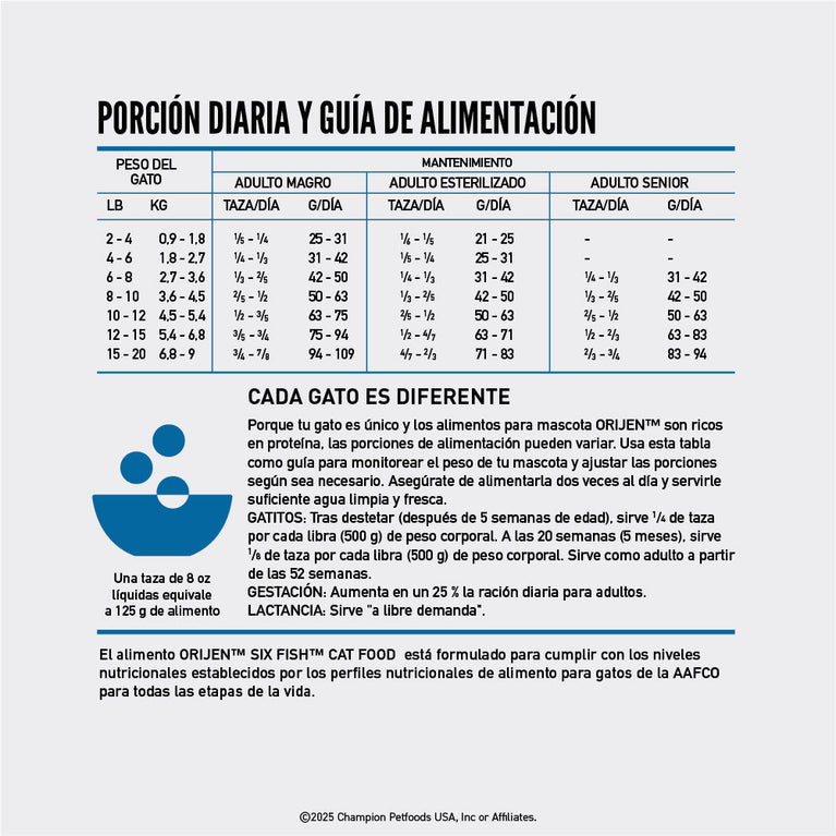 ORIJEN CAT SIX FISH 4LB